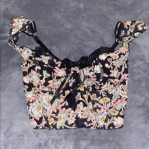 Victoria Secret x for love and lemons Lace Top - Picture 2 of 3